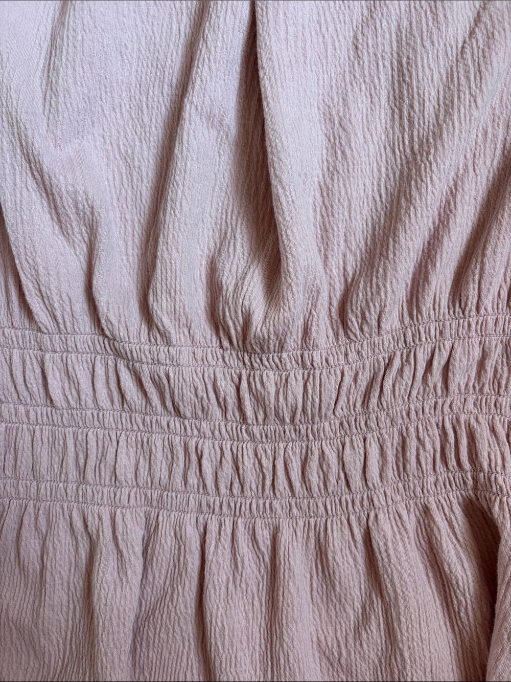 LOFT Dusty Pink Puff Sleeve Smocked Top - Picture 4 of 4